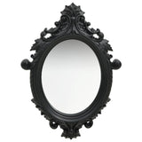 Стенно огледало, стил замък, 56x76 см, черно