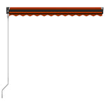 Автоматично прибиращ се сенник, 350x250 см, оранжево и кафяво