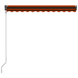 Прибиращ се сенник сензор за вятър LED 300x250 см оранжевокафяв