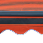 Прибиращ се сенник сензор за вятър LED 400x300 см оранжевокафяв