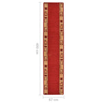 Пътека с гел подложка, червена, 67x400 см - Bestgoodshopbg