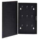 Кутия за ключове с магнитна дъска, черна, 30x20x5,5 см