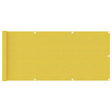 Балконски параван, жълт, 75x500 см, HDPE