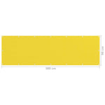 Балконски параван, жълт, 90x300 см, HDPE