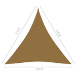 Платно-сенник, 160 г/м², таупе, 3,6x3,6х3,6 м, HDPE