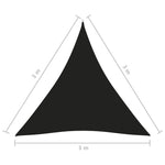 Платно-сенник, Оксфорд плат, триъгълно, 3x3x3 м, черно