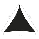 Платно-сенник, Оксфорд плат, триъгълно, 4,5x4,5x4,5 м, черно