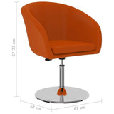 Трапезен стол, оранжев, изкуствена кожа - Bestgoodshopbg