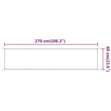 Вертикален сенник, бежов, 60x270 см, оксфорд плат