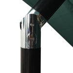 Градински чадър на 3 нива с алуминиев прът, зелен, 2,5x2,5 м