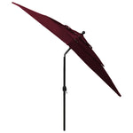 Градински чадър на 3 нива с алуминиев прът, бордо, 2,5x2,5 м