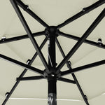 Градински чадър на 3 нива с алуминиев прът, пясъчен, 2 м