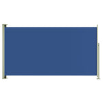 Прибираща се дворна странична тента, 170x300 см, синя