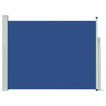 Прибираща се странична тента, 140x500 см, синя