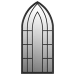 Огледало, черно, 100x45 см, желязо, за употреба на закрито