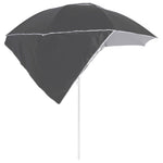 Плажен чадър със странични стени, антрацит, 215 см