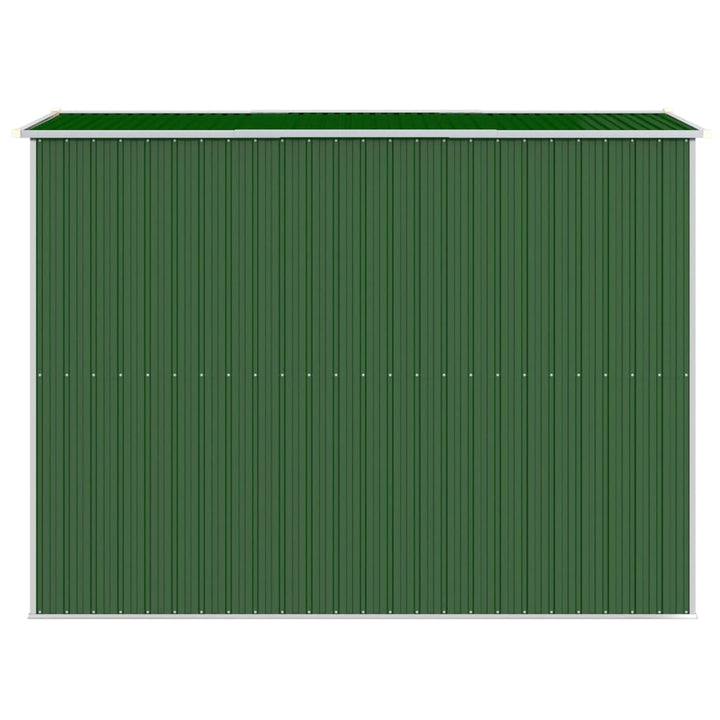 Градинска барака зелена 192x274x223 см поцинкована стомана
