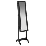 Стоящо огледало, черно, 34x37x146 см