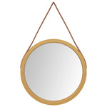 Стенно огледало с връв злато Ø 35 см