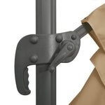 Конзолен чадър с алуминиев прът, таупе, 400x300 см