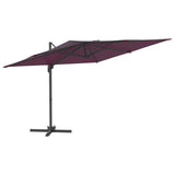 Конзолен чадър с алуминиев прът, червено бордо, 400x300 см