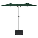 Чадър с двоен покрив, зелен, 316x240 см