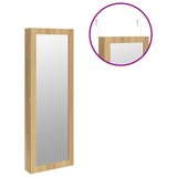 Огледален шкаф за бижута, стенен монтаж, 37,5x10x106 см