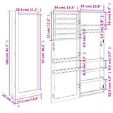 Огледален шкаф за бижута, стенен монтаж, 37,5x10x106 см