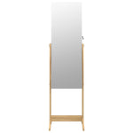 Огледален шкаф за бижута, свободностоящ, 42x38x152 см