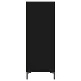 Сайдборд, черен, 34,5x32,5x90 см, инженерно дърво